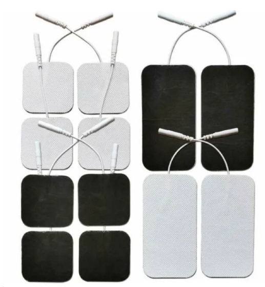 TENS/EMS REUSABLE ELECTRODE PAD (SELF ADHESIVE) ROOVJOY 5*5CM MASSAGER TENS UNIT MUSCLE STIMULATOR REUSABLE GEL ELECTRODES PADS 